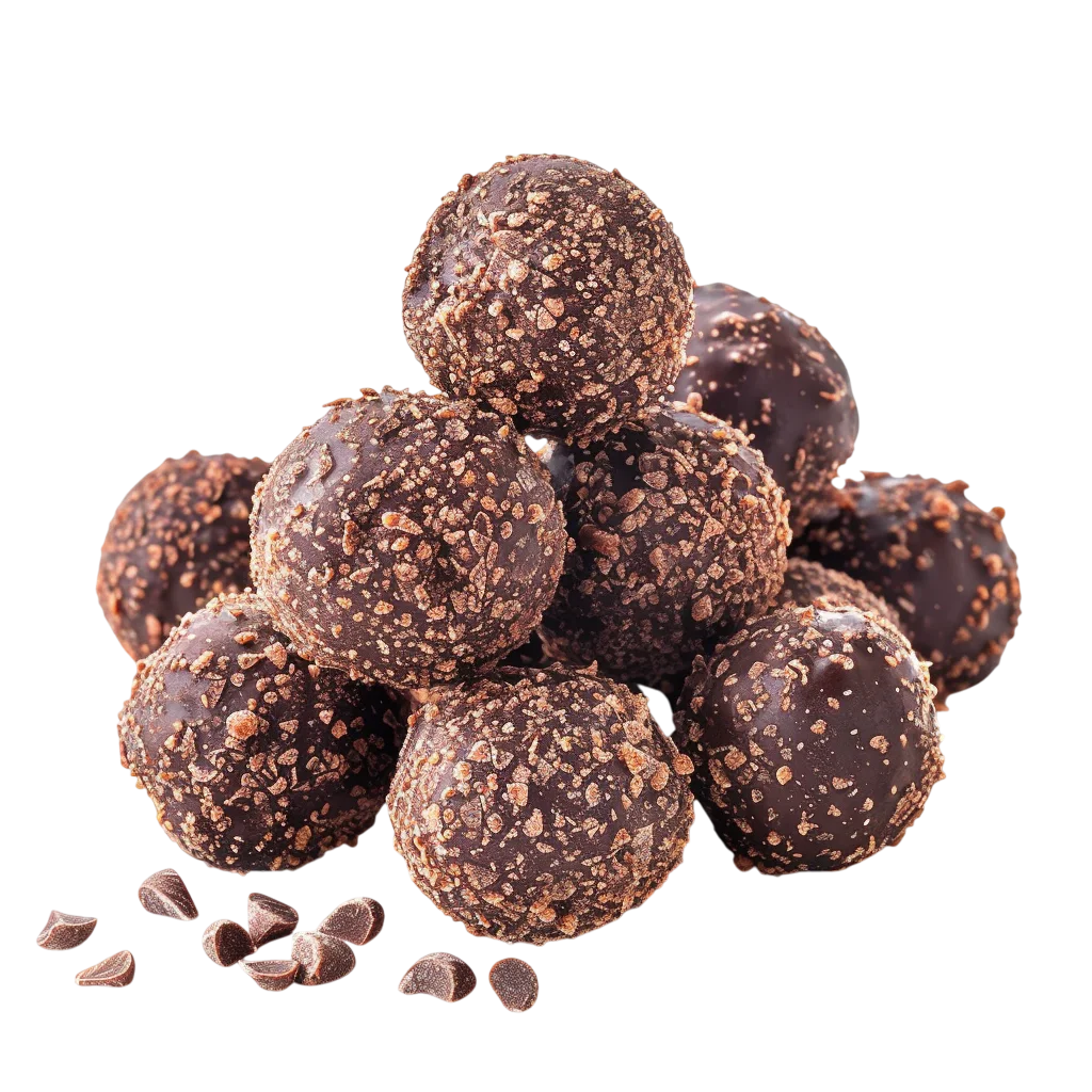 Assorted Chocolate Truffles Pile Free PNG