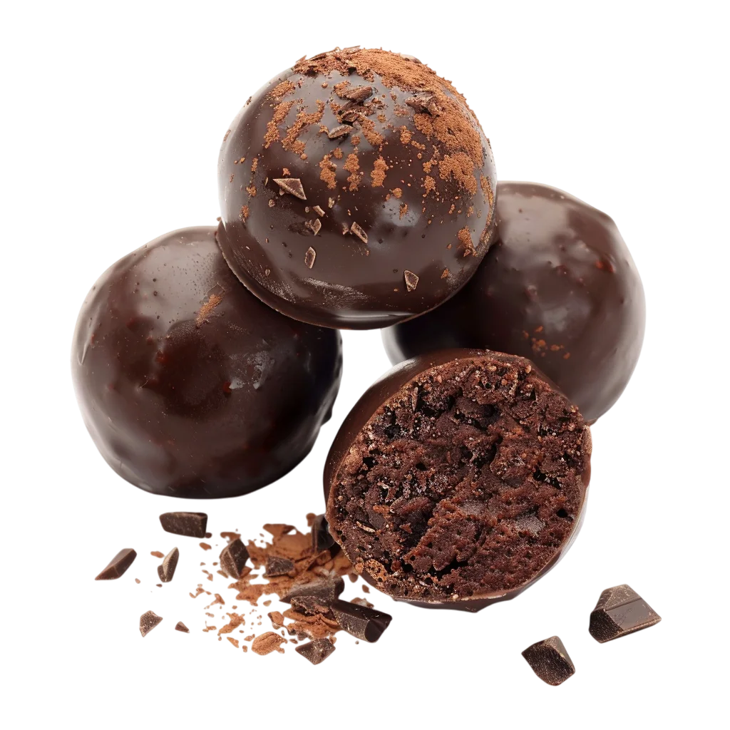Scattered Chocolate Truffles Free PNG Image