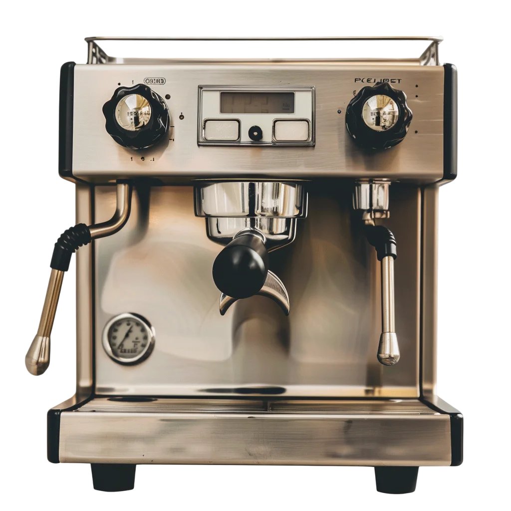 Metallic Espresso Coffee Machine Free PNG