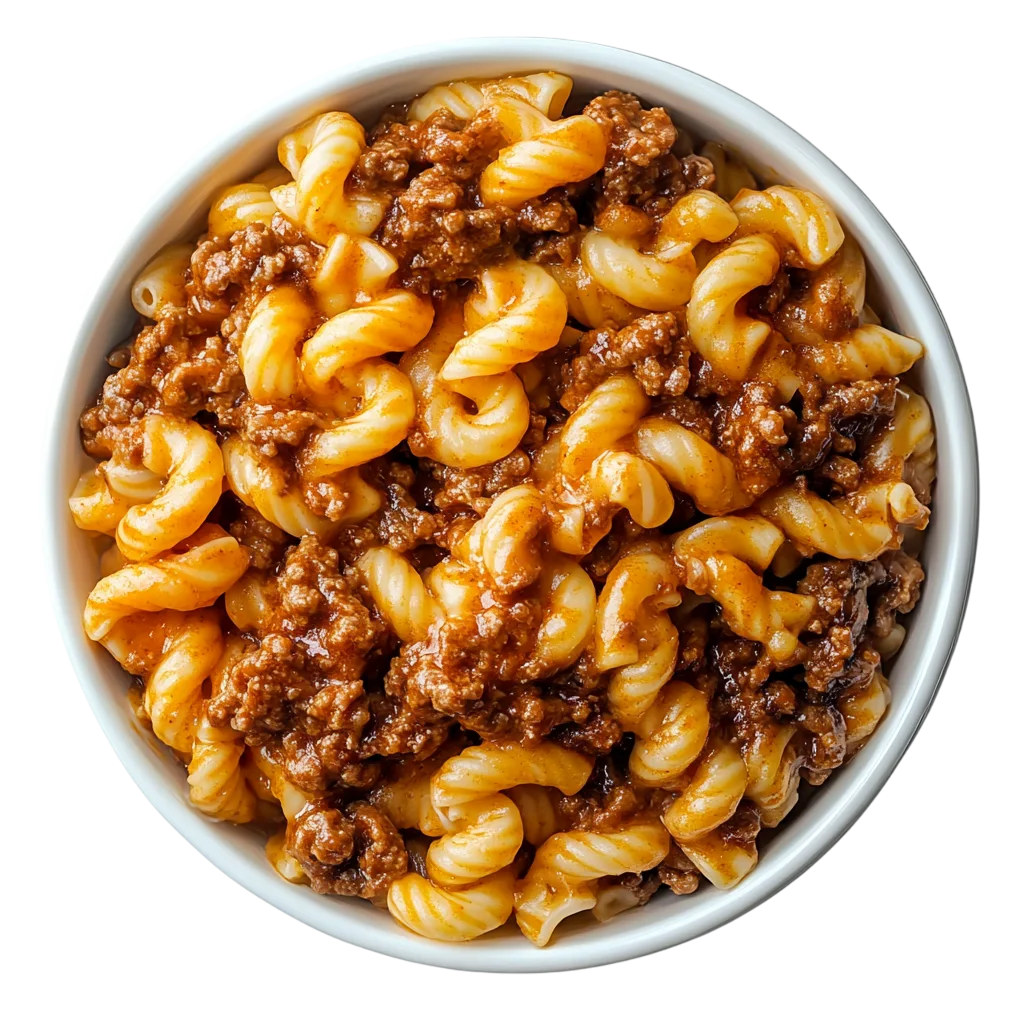 Fresh Macaroni Pasta With Meat Sauce Bowl PNG