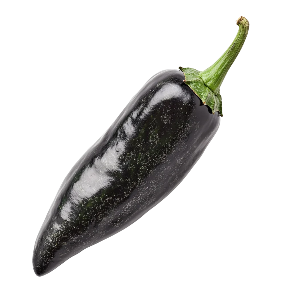 Fresh Dark Purple Hot Chili Pepper PNG