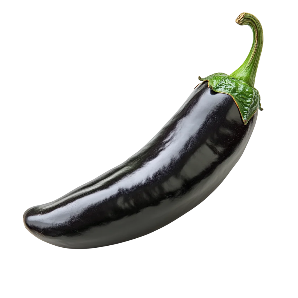 Fresh Dark Purple Chilli Pepper Single PNG