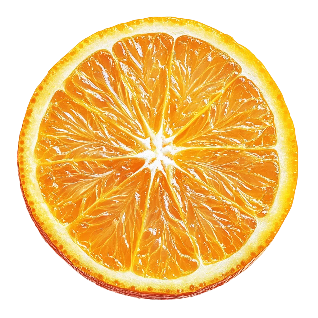 Fresh Juicy Orange Slices Wheel Cutout PNG