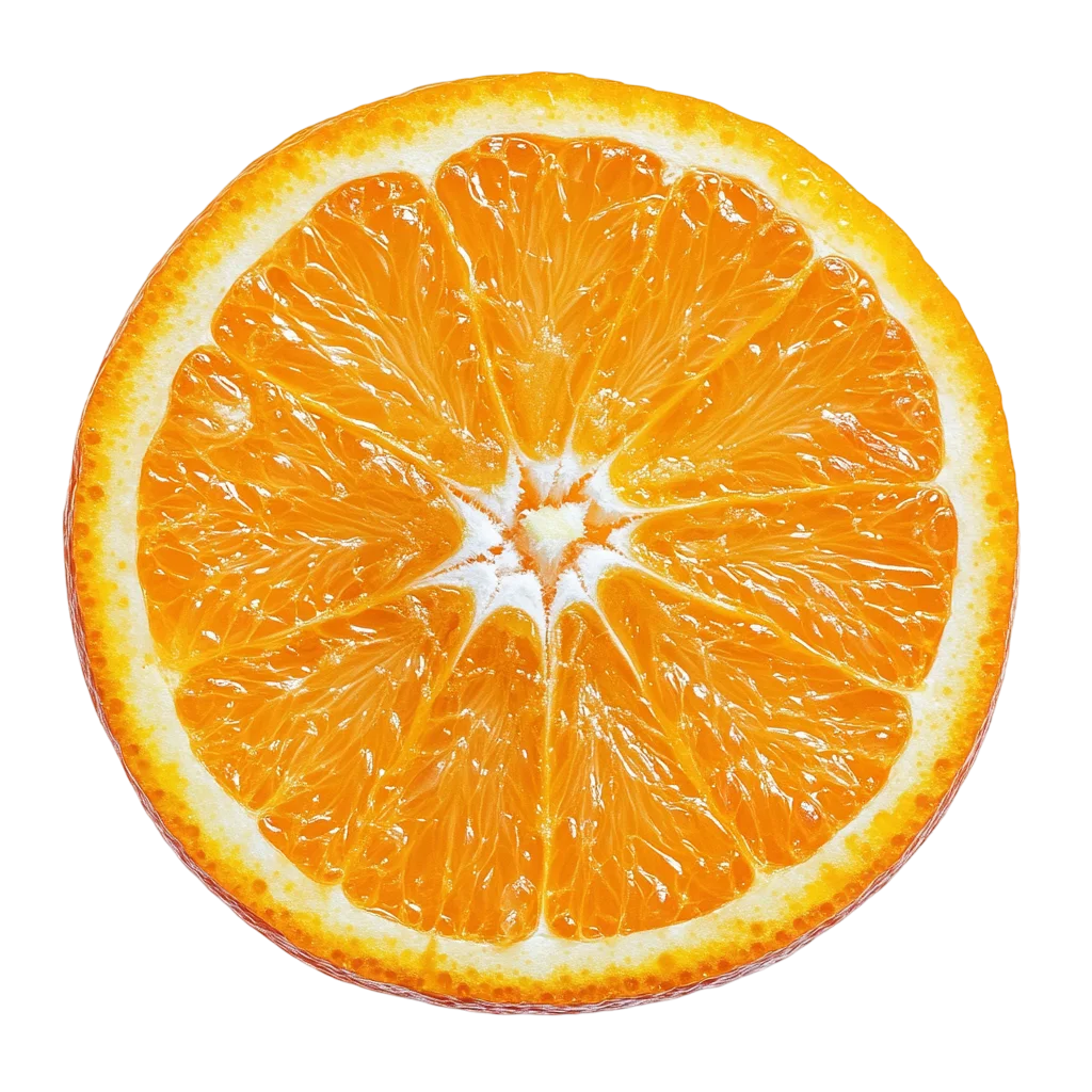 Fresh Orange Sliced Citrus Wheel Slice PNG