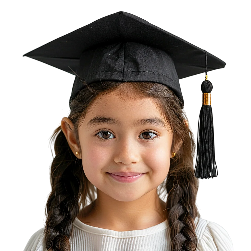 Graduate School Girl with Cap Free PNG Stock