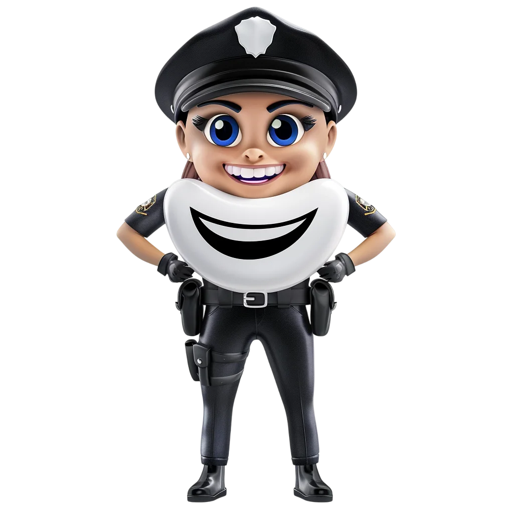 Male Police Officer Cartoon Character Free PNG