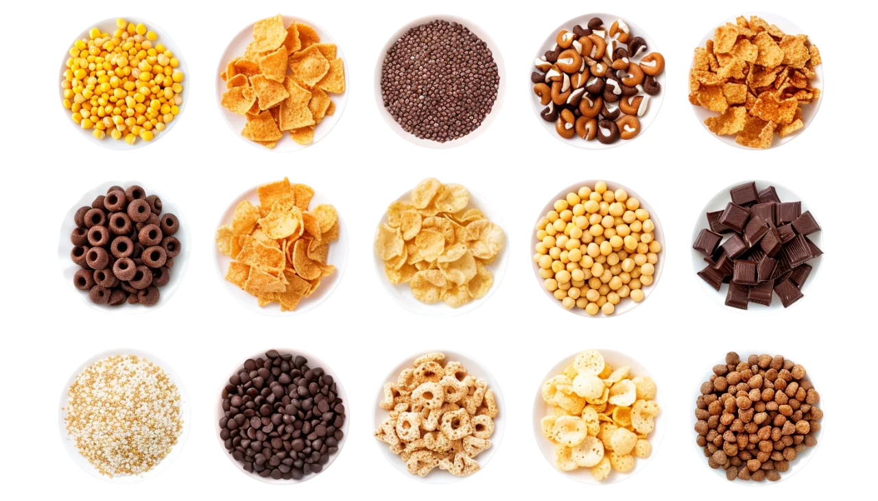 Assorted Spices and Seeds Free PNG Mix