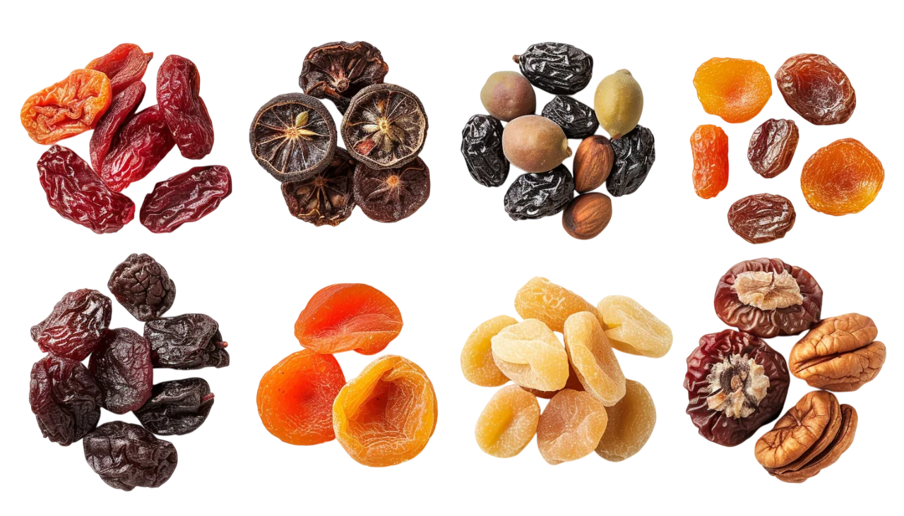 Assorted Dried Fruits and Nuts Top View Free PNG