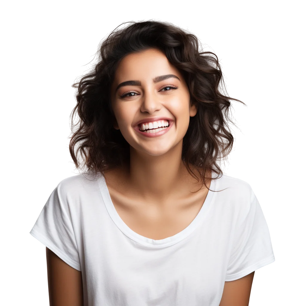 Woman with Curly Hair Free PNG Image Stock