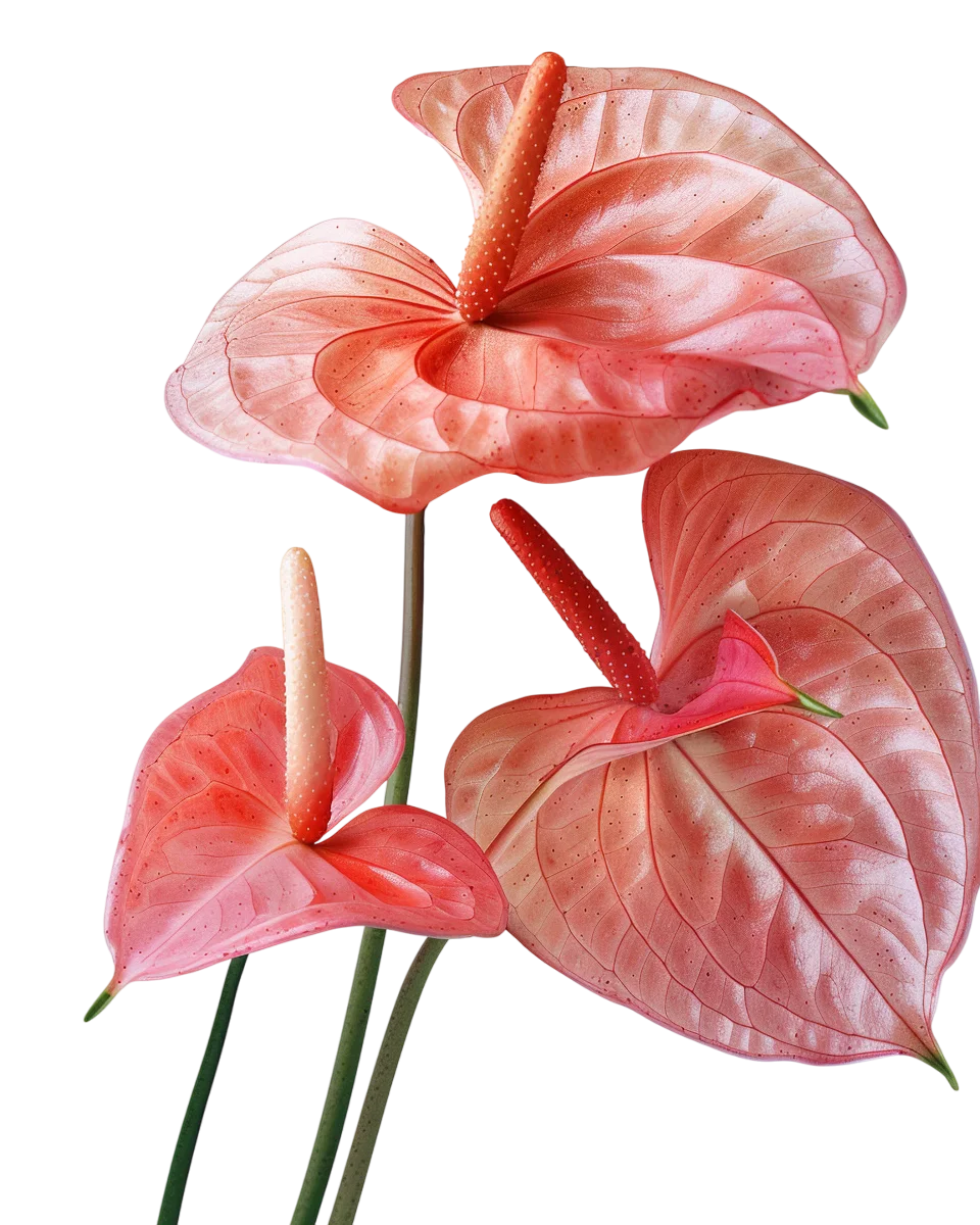 Pink Anthurium Flowers Free PNG Image