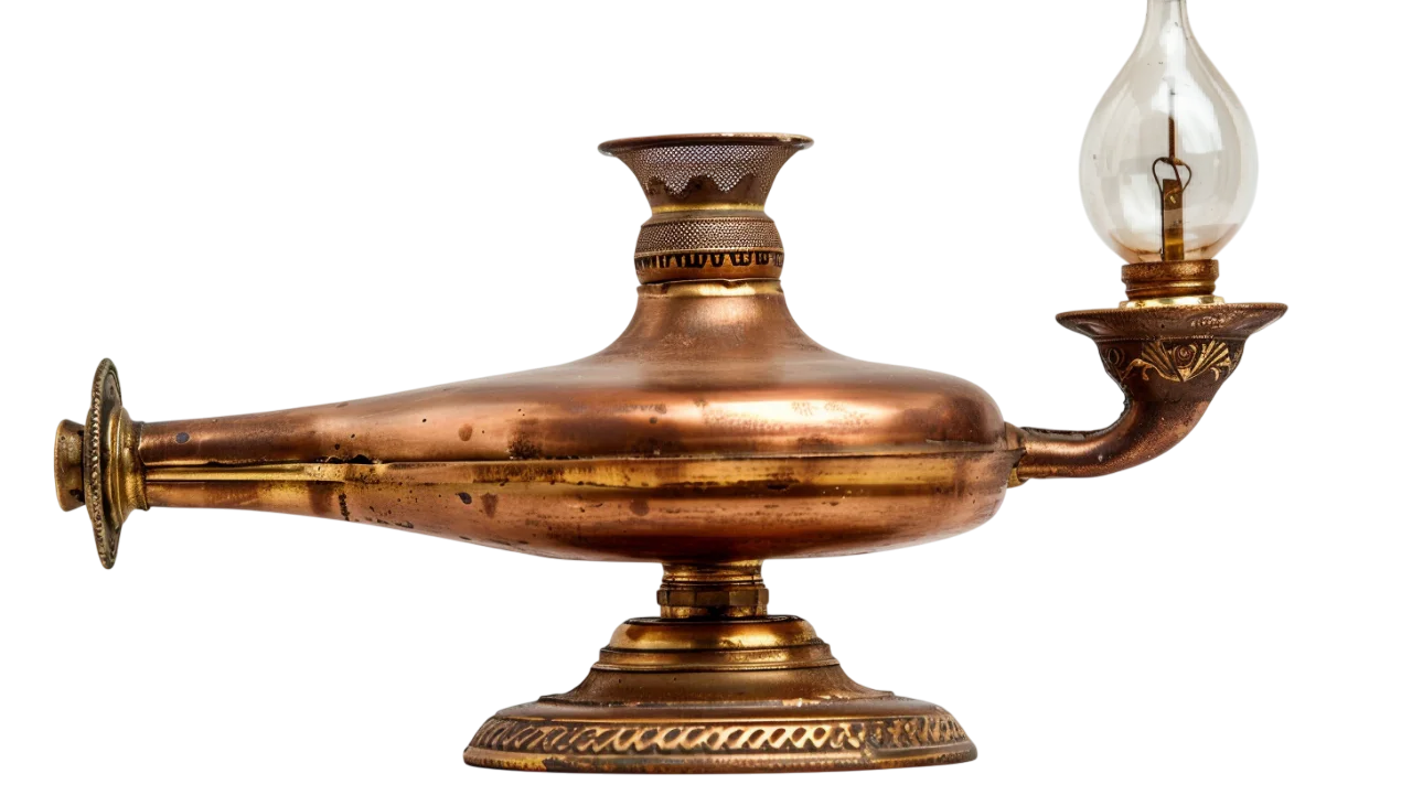 Vintage Brass Genie Lamp Free PNG Image