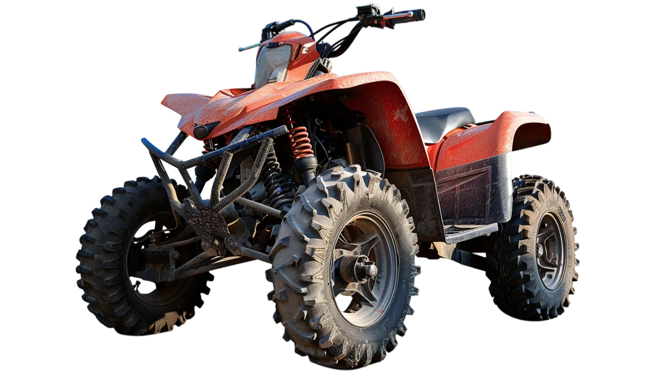Red Quad ATV Quad Bike Free PNG Image