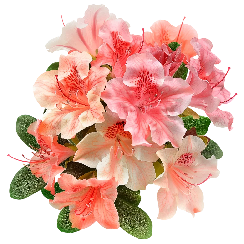 Pink Azalea Flower Cluster Free PNG