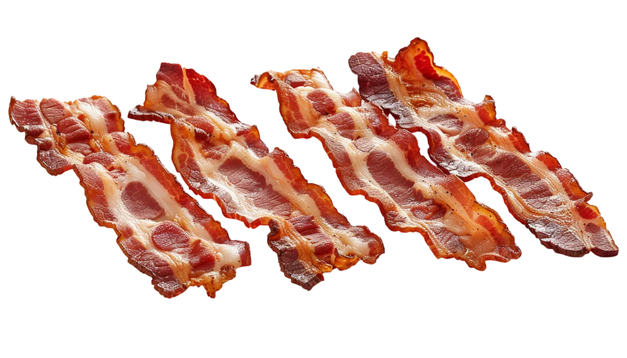 Crispy Fried Bacon Strips Free PNG