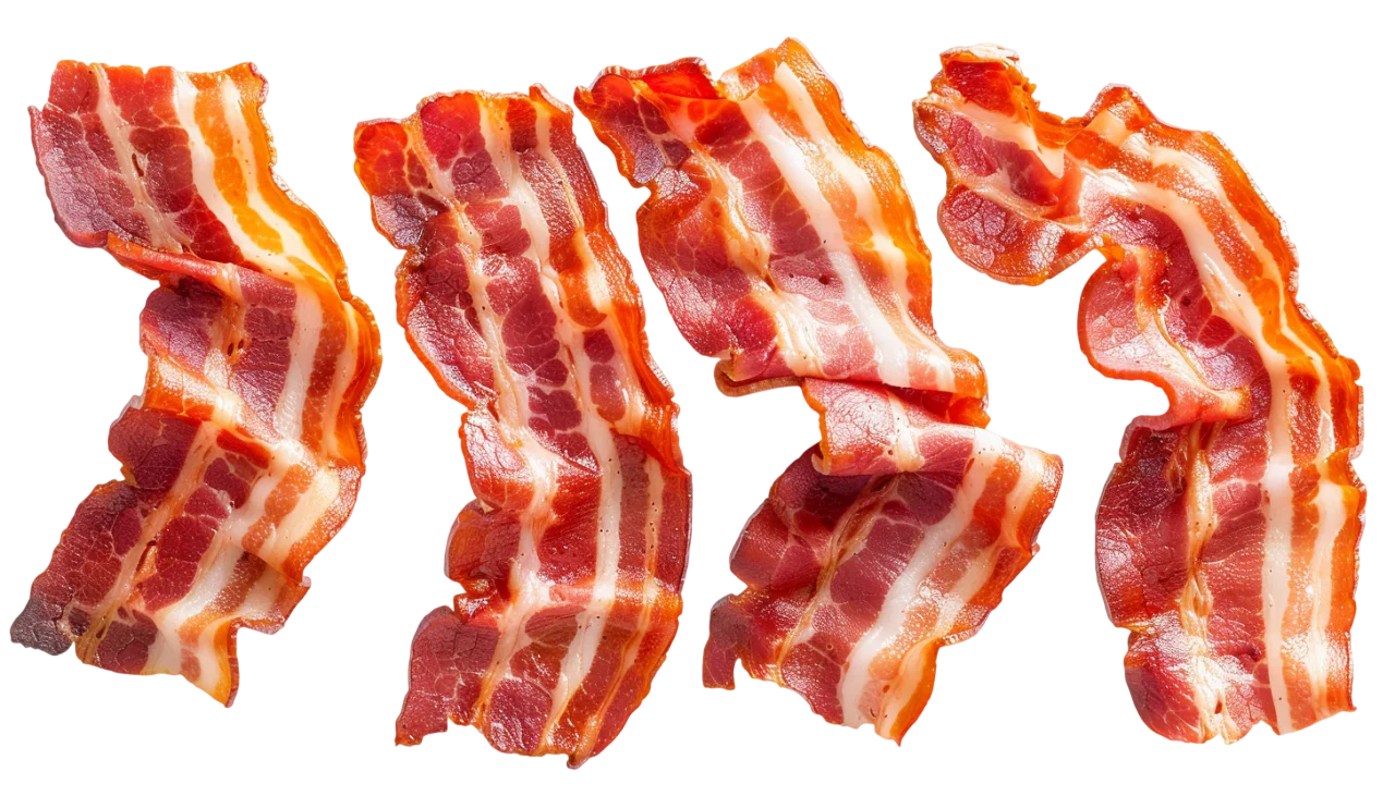 Crispy Bacon Strips and Slices Free PNG