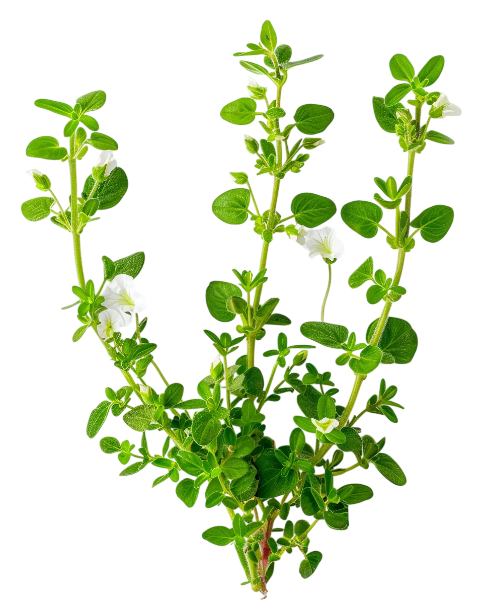 Fresh Green Oregano Herb Stems Free PNG