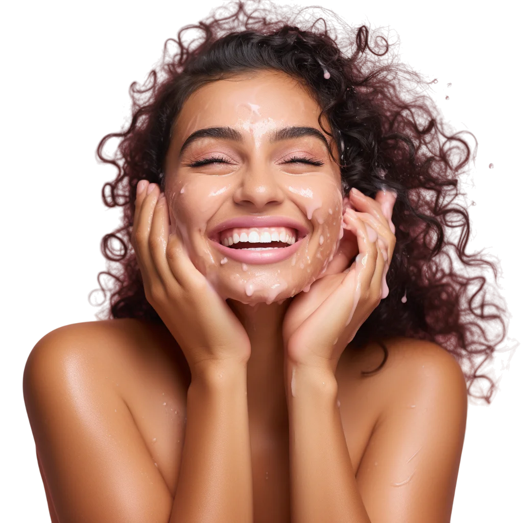 Woman with Curly Hair Free PNG Image