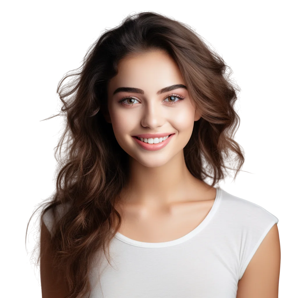Brunette Woman Portrait Free PNG Image