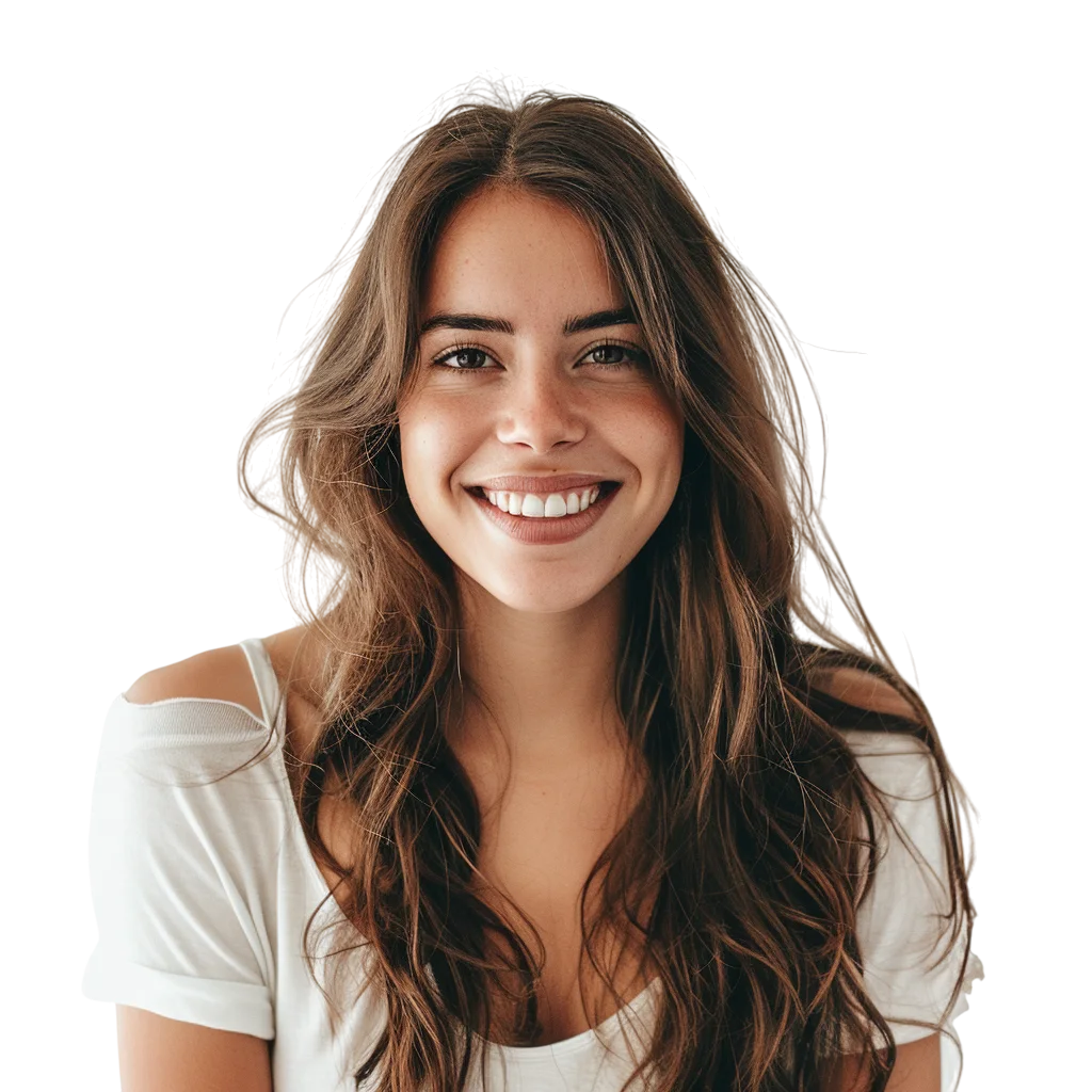 Long Hair Woman Portrait Free PNG Image
