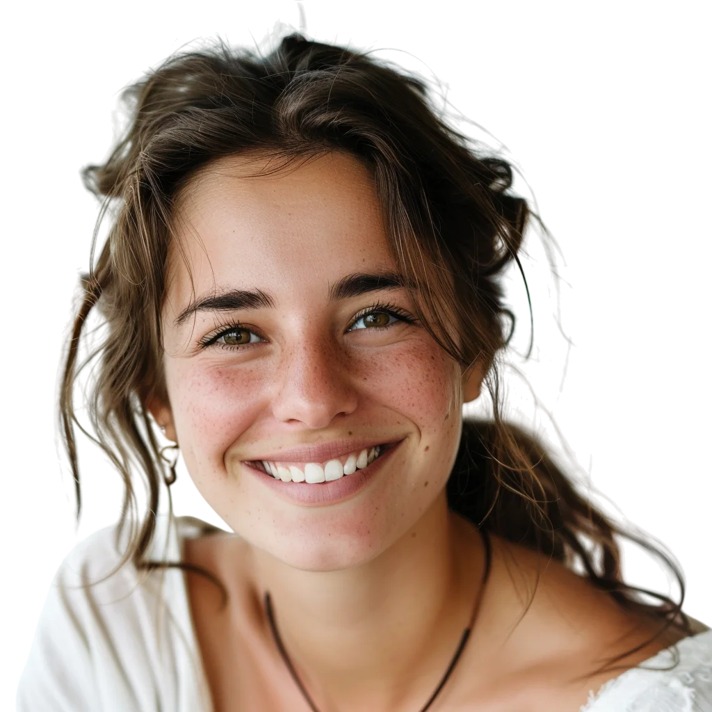 Brunette Woman Smiling Free PNG Image