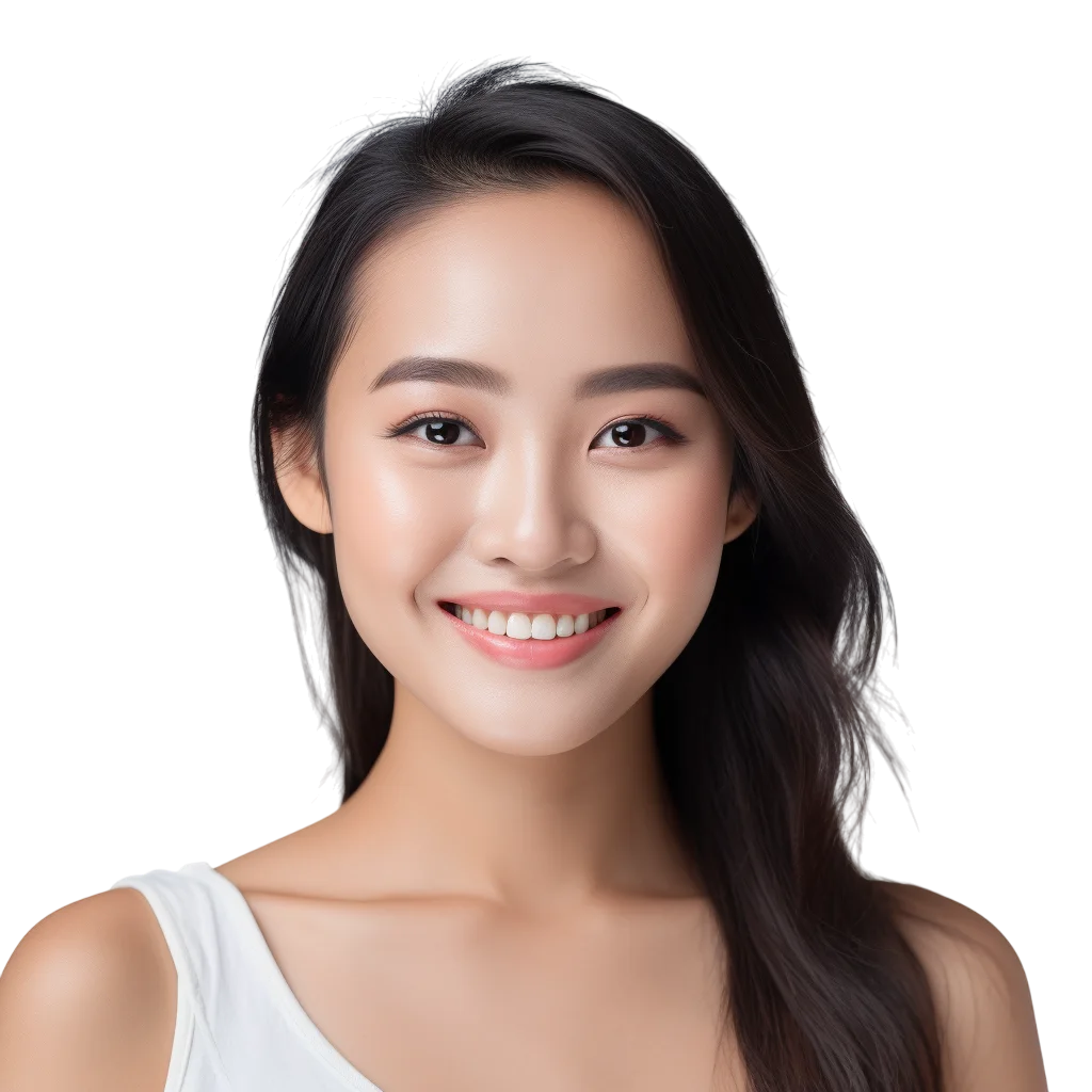 Smiling Blonde Woman with Wavy Hair Free PNG