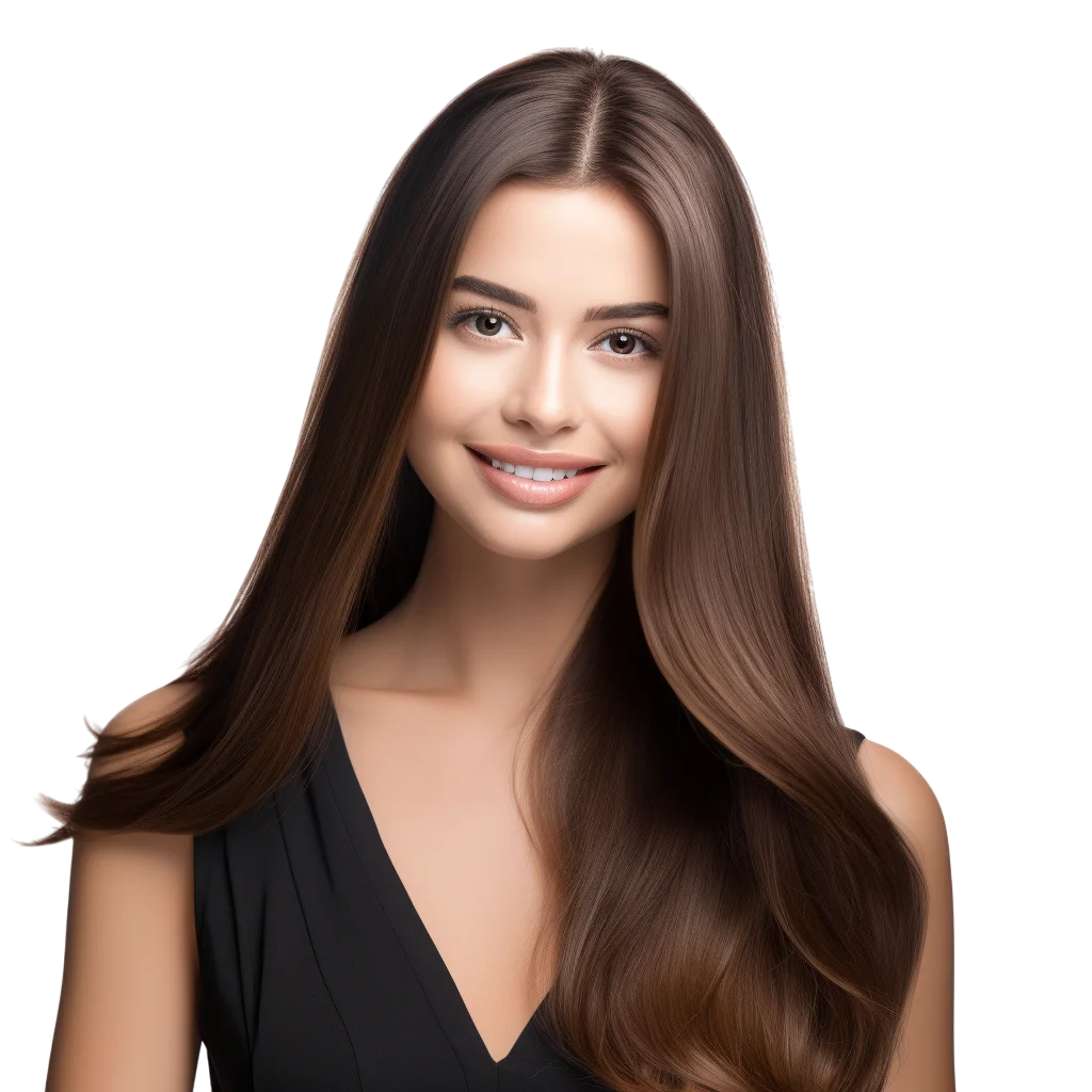 Smiling Brunette Woman Portrait Free PNG Image