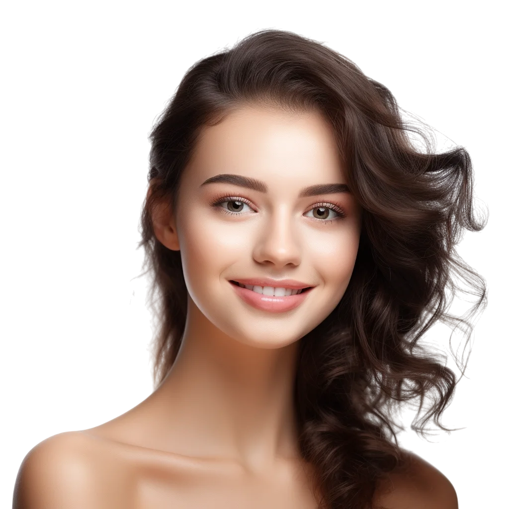 Smiling Brunette Woman Portrait Free PNG