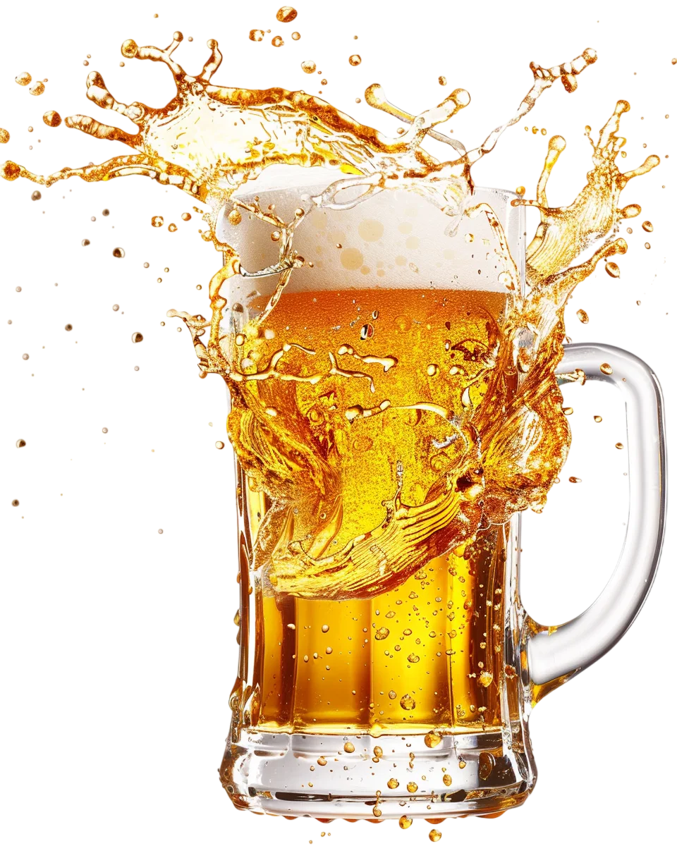 Beer Mug Splash and Foam Free PNG Image