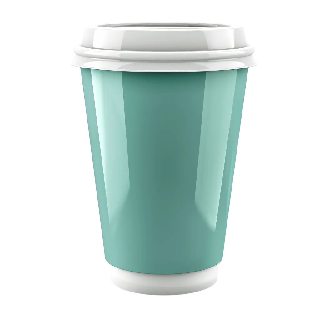 Mint Green Paper Coffee Cup Free PNG Image