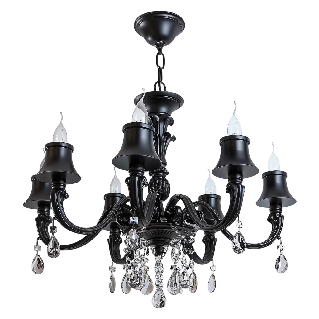Black Vintage Candelabra Light Free PNG