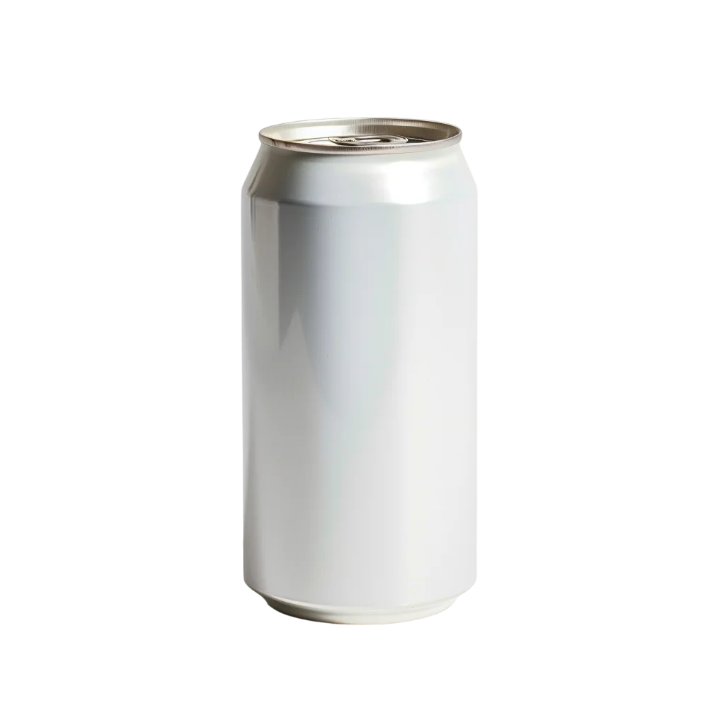 Plain White Aluminum Soda Can Free PNG