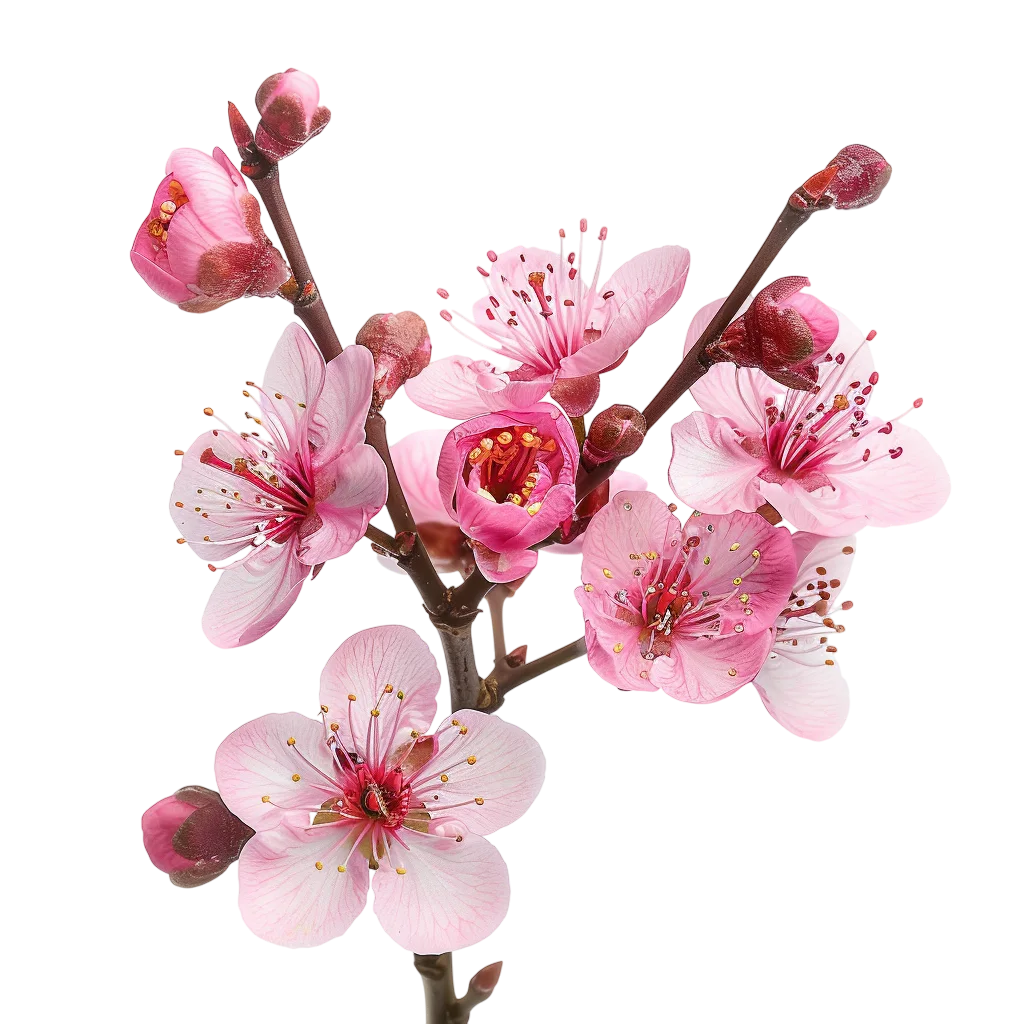 Pink Cherry Blossom Branch Free PNG Image