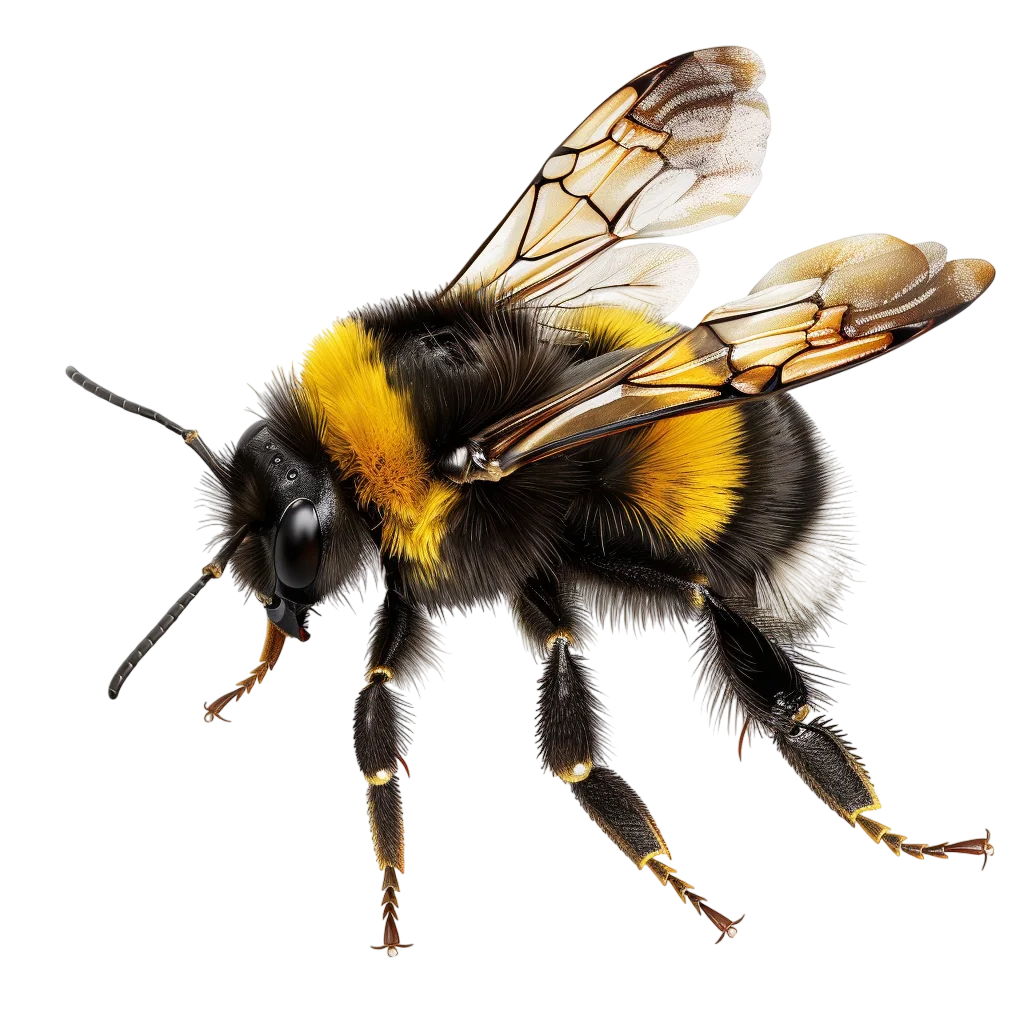 Bumblebee Insect on White Background Free PNG