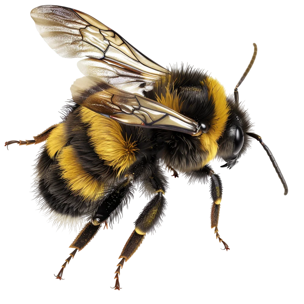 Fluffy Bumblebee Insect Close Up Free PNG