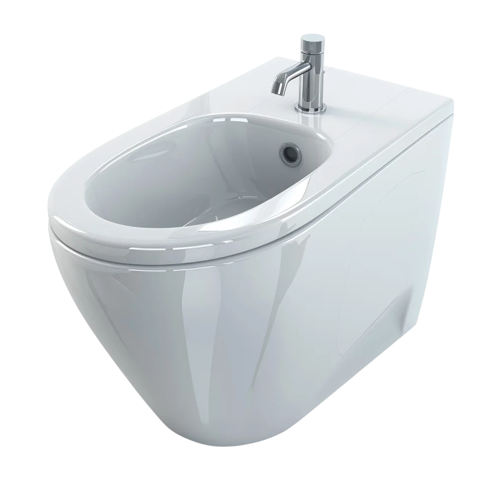 White Ceramic Bidet Fixture Free PNG Image