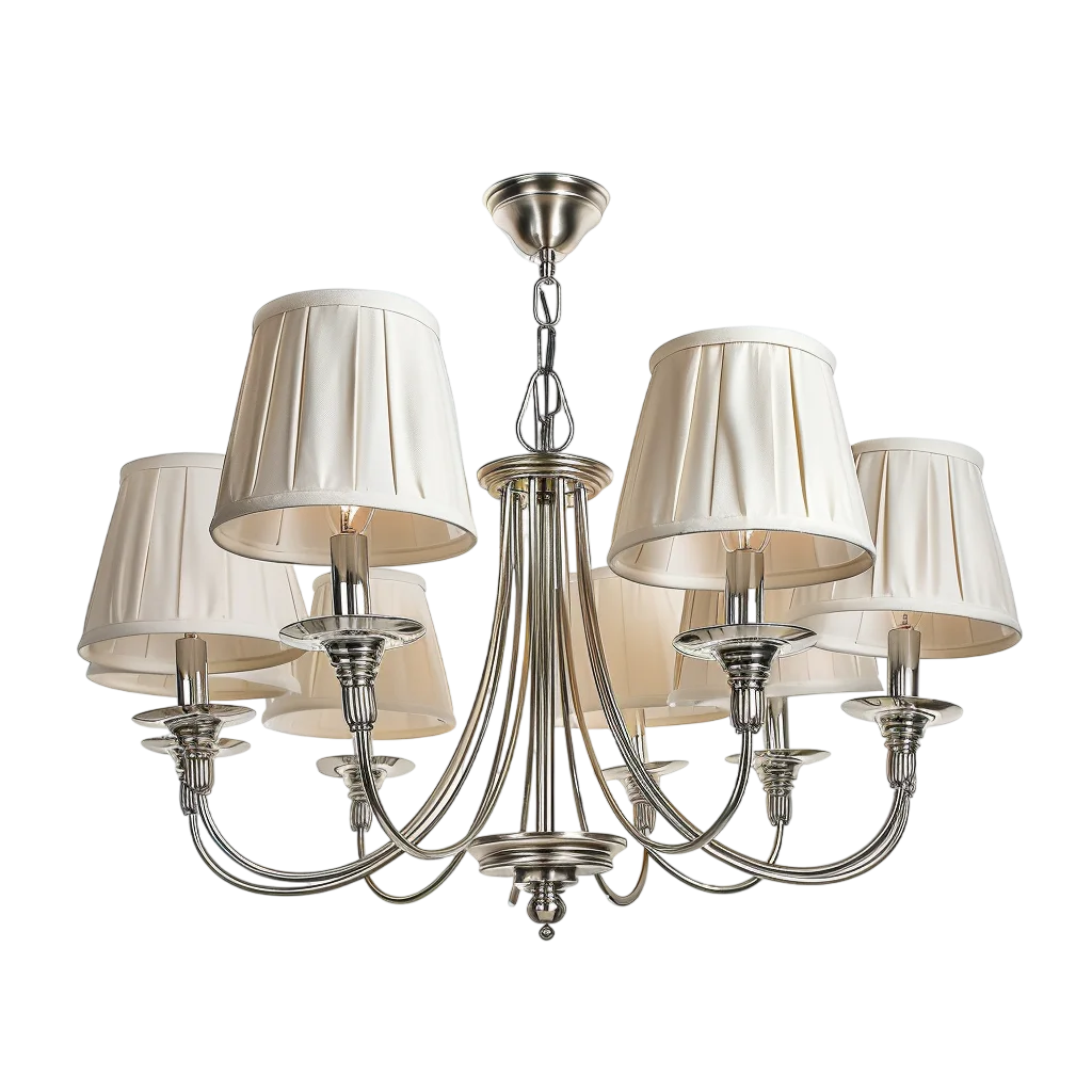 Modern Silver Chandelier Light Free PNG