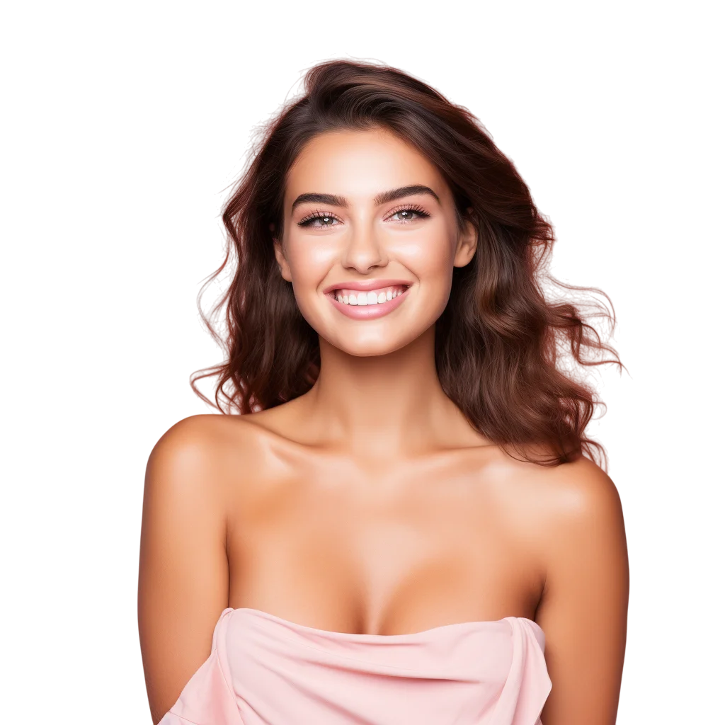 Smiling Brunette Woman Free PNG Image File