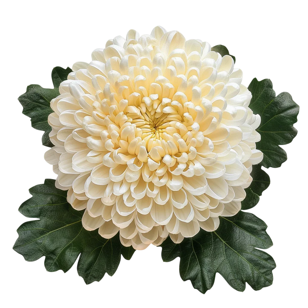 Single Cream Chrysanthemum Flower Free PNG