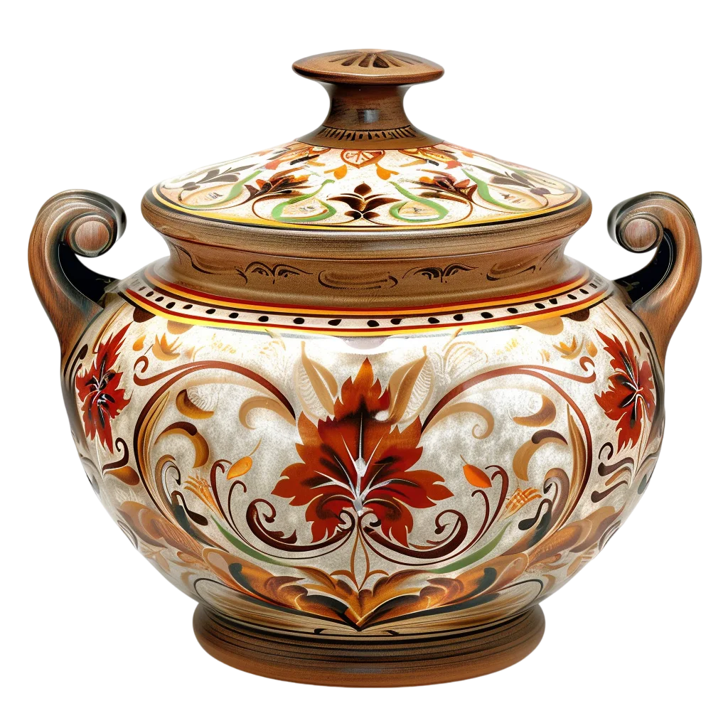 Vintage Decorative Ceramic Urn Free PNG Image