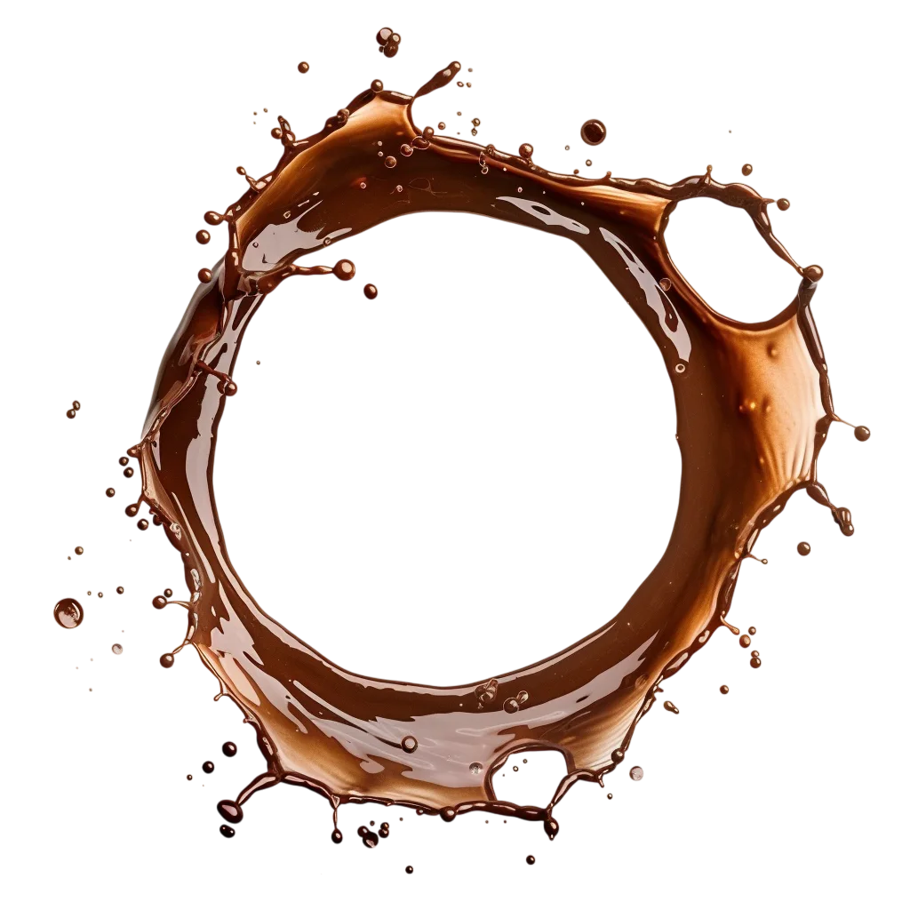Thick Chocolate Liquid Splash Ring Free PNG