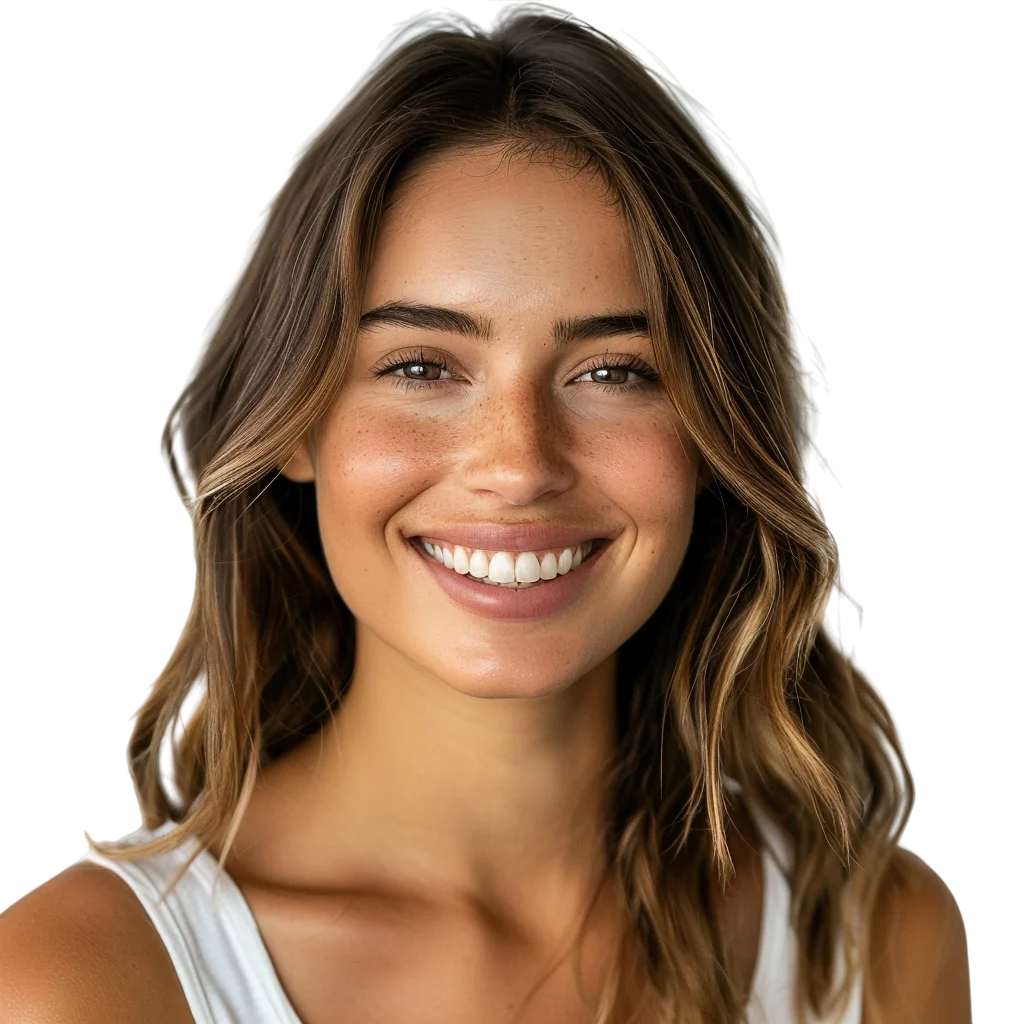 Smiling Brunette Woman Free PNG Image File