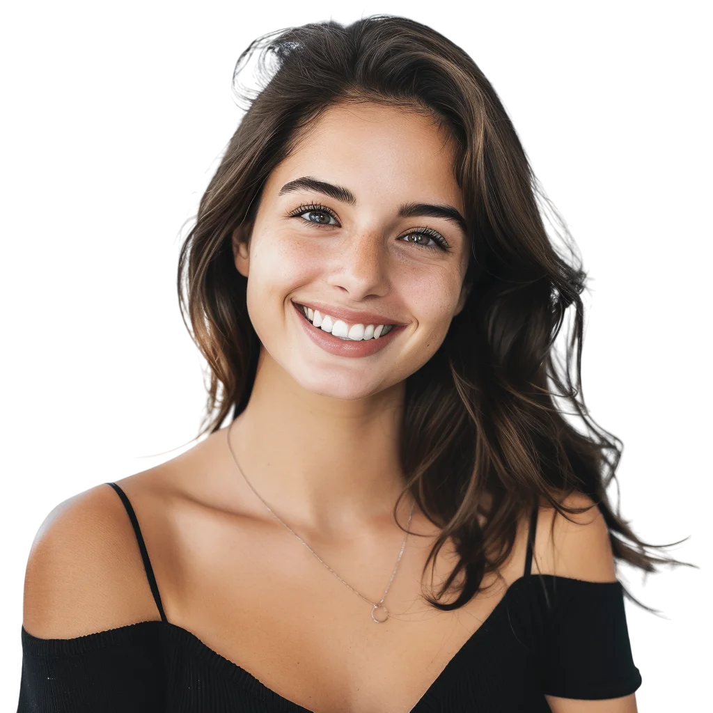 Smiling Brunette Woman Free PNG Portrait