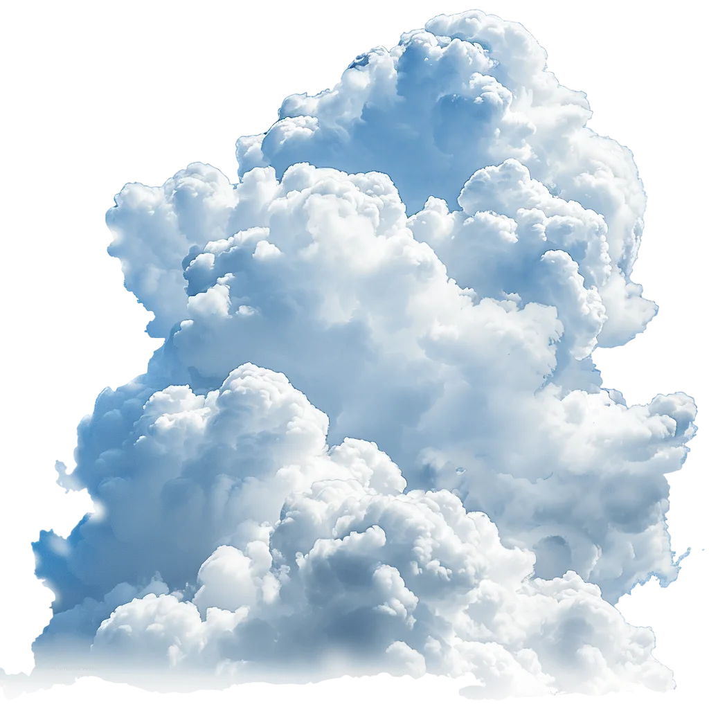 Fluffy White Cumulus Cloud Free PNG Image