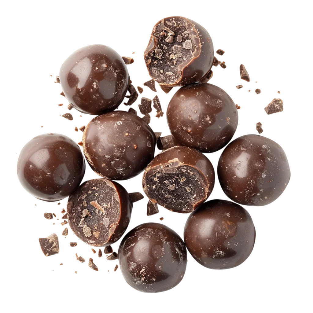 Scattered Chocolate Truffles Free PNG Image