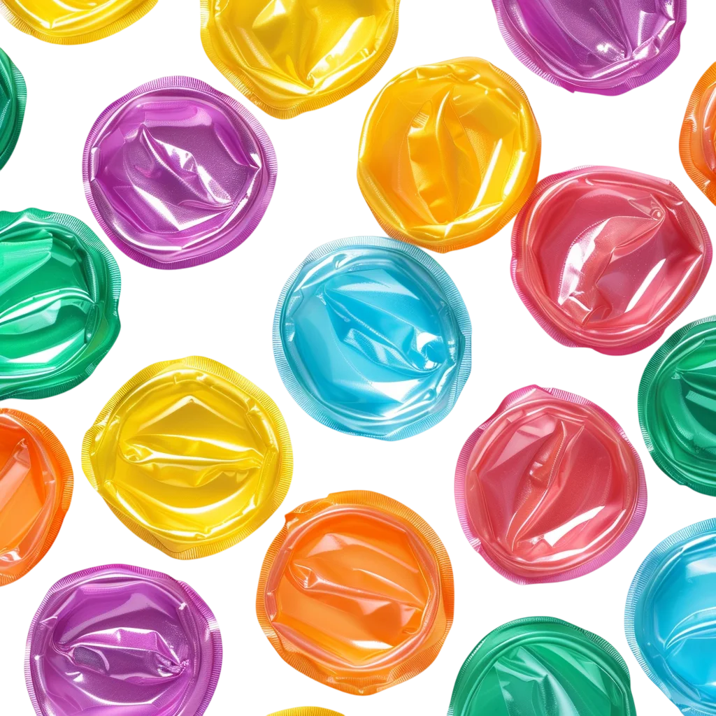 Colorful Foil Candy Wrappers Free PNG Pattern