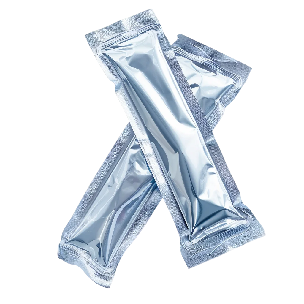 Silver Foil Food Packaging Sachets Free PNG Image