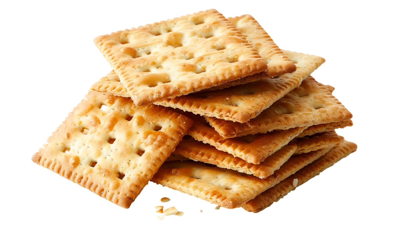 Stack of Soda Crackers Free PNG Graphic