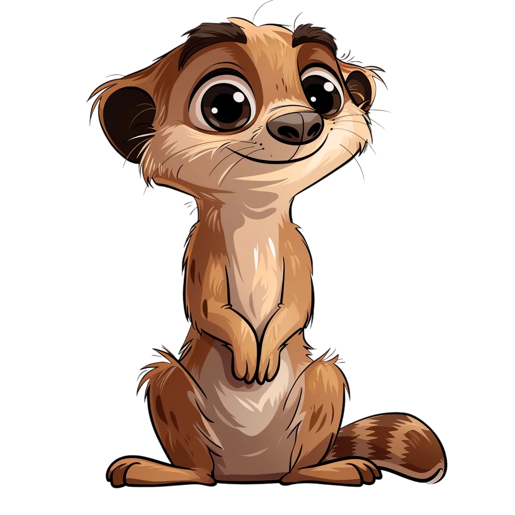 Cute Cartoon Meerkat Isolated Free PNG