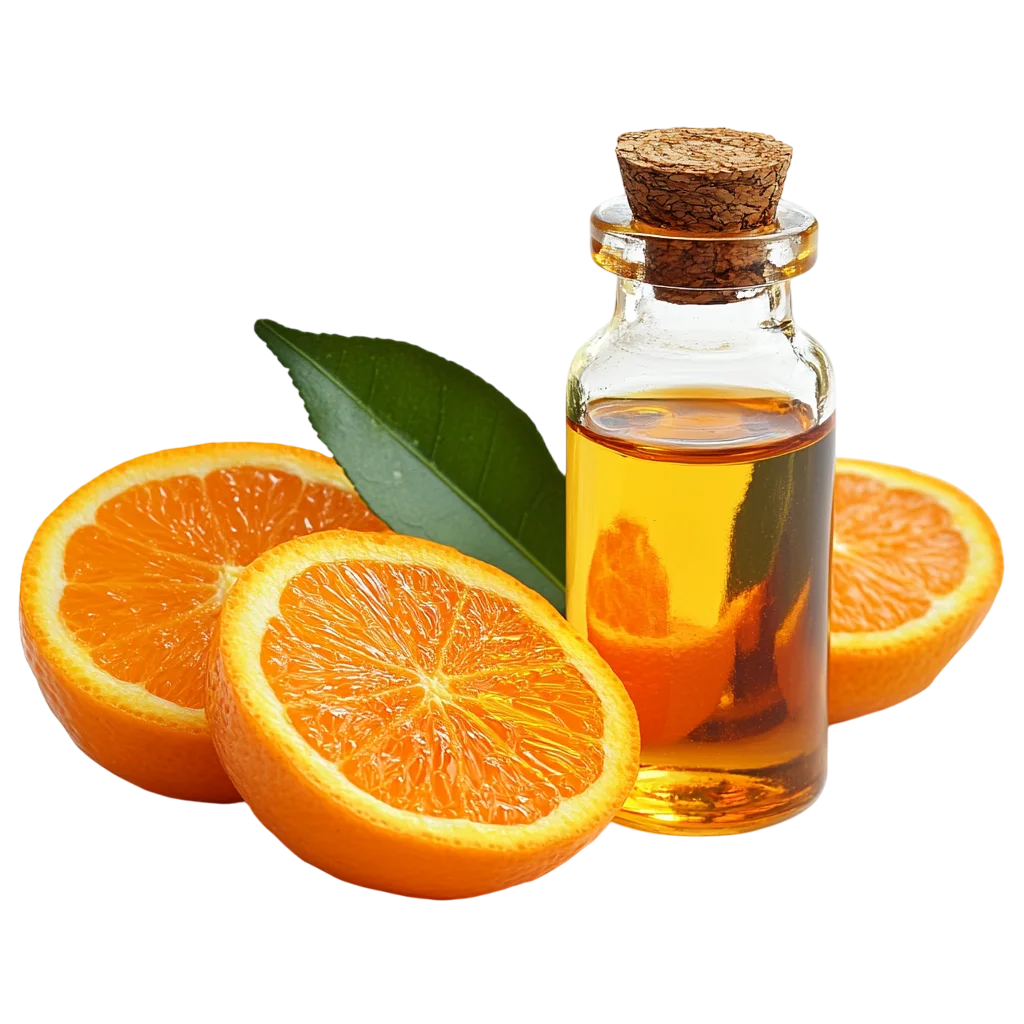 Fresh Citrus Orange Oil And Slices Free PNG