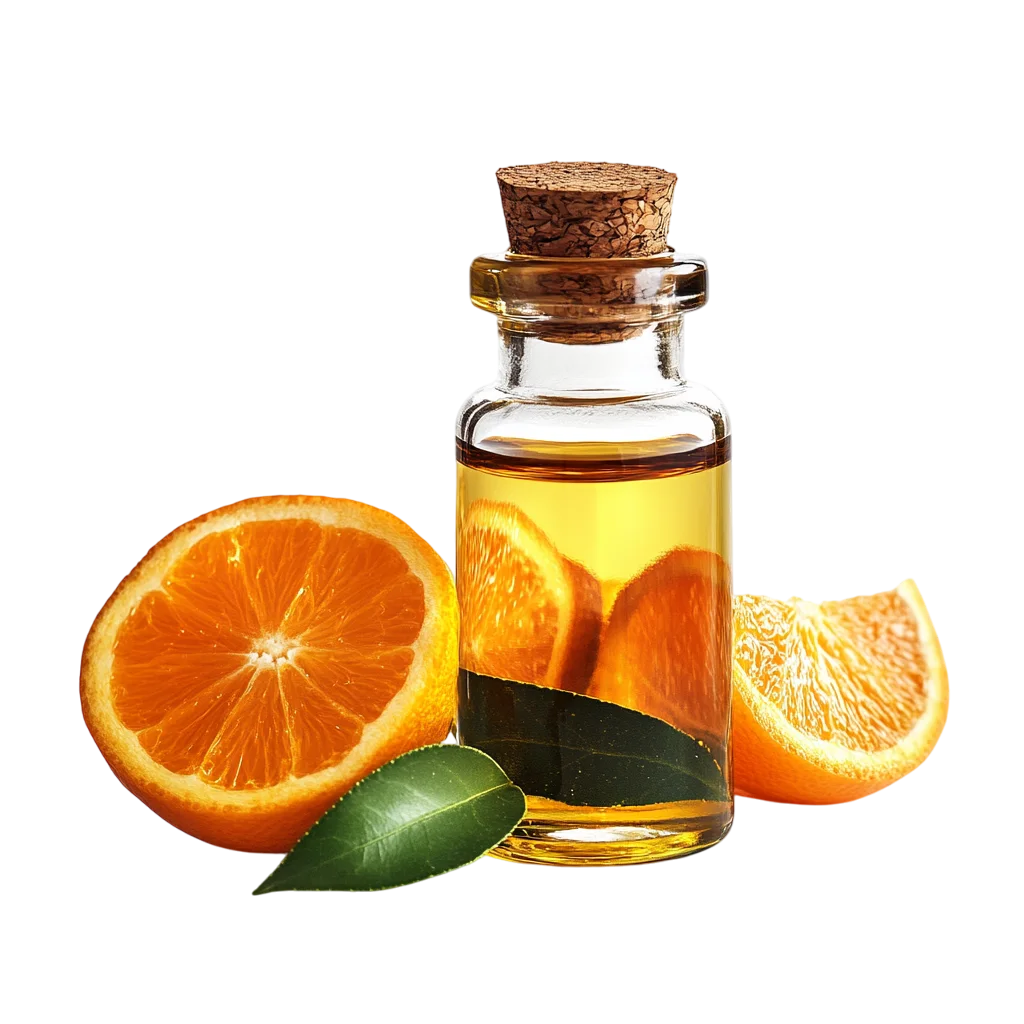 Fresh Citrus Orange Oil And Slices Free PNG